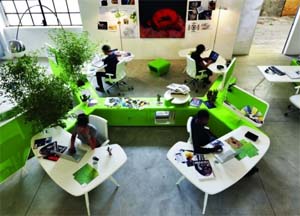 Офис в ярко-зеленом: новый проект компании Tecno