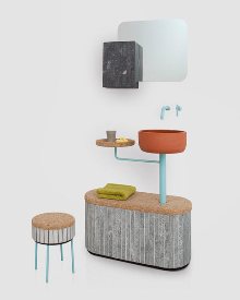 Компактная мебель в ванной – серия Tile Sashi