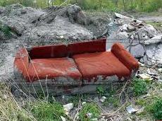 Старый диван нашли в лесу крымские волонтёры