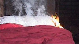 Россиянин поджёг кровать в украинской гостинице
