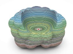 Кресло Layers Cloud Chair: пёстрая лента